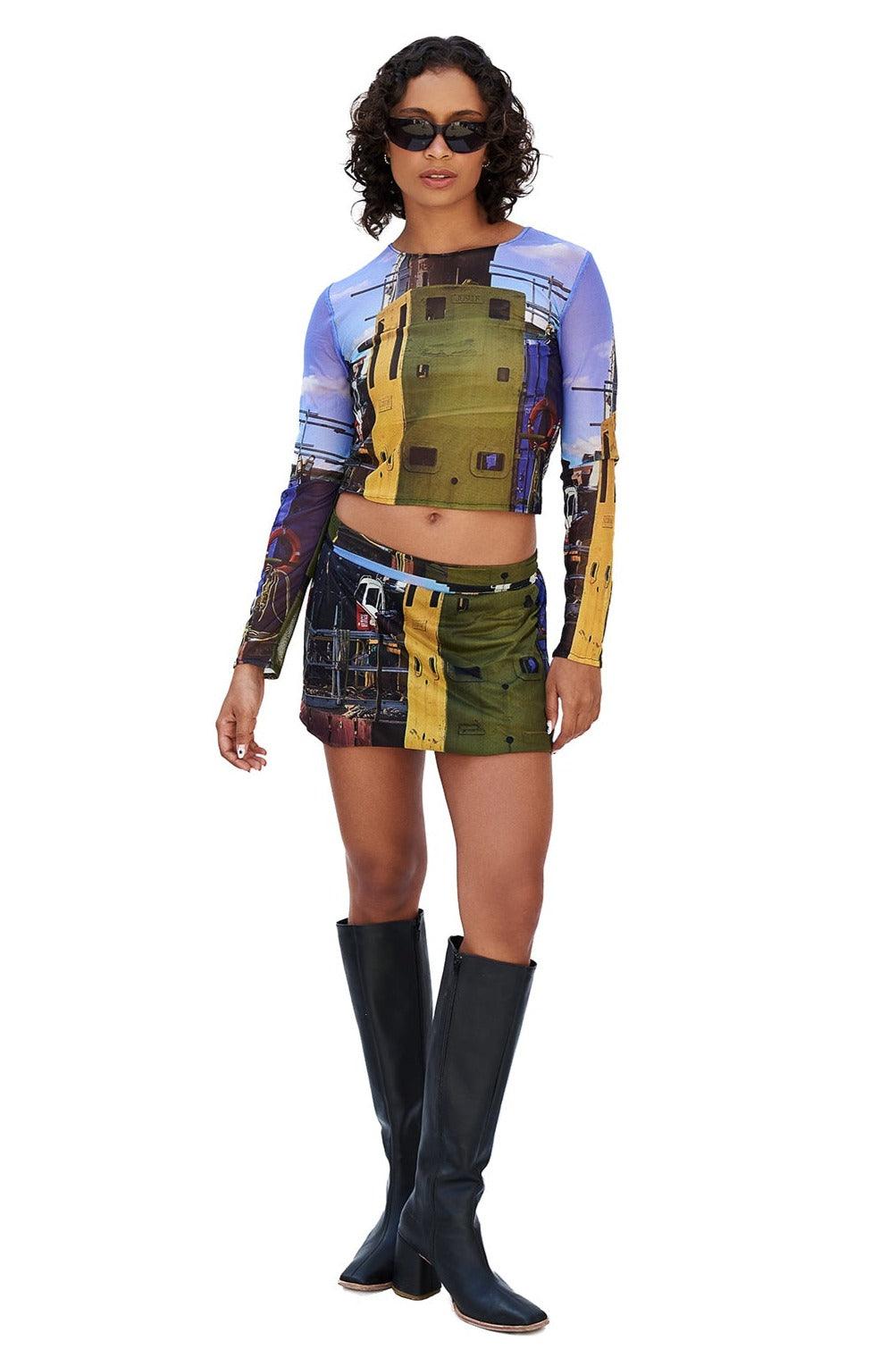 MESH EAST MINI SKIRT - moss studio
