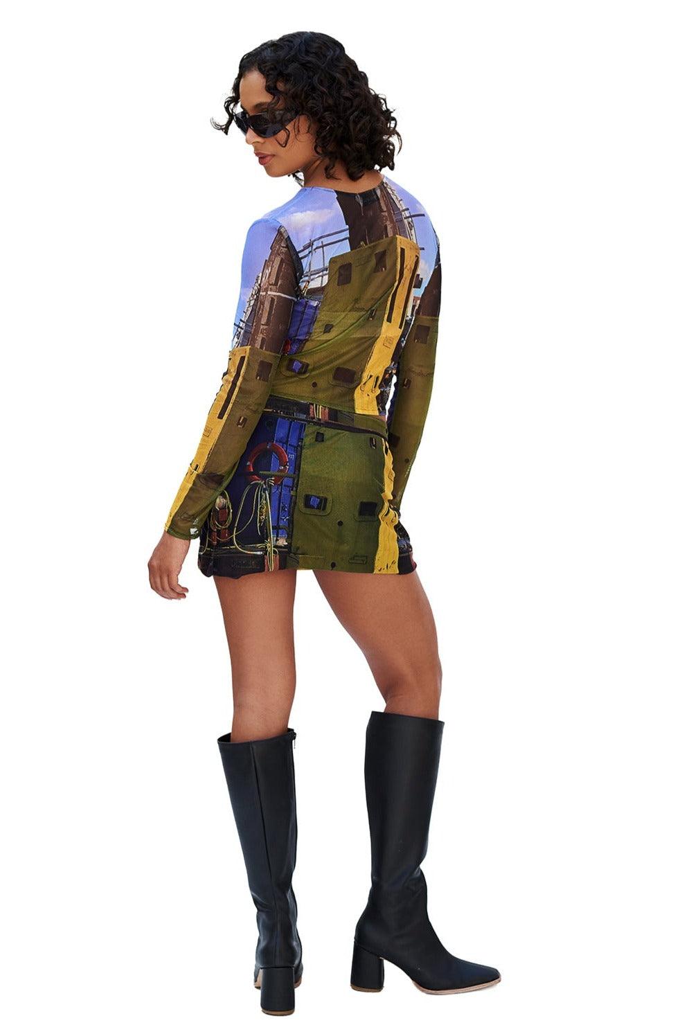 MESH EAST MINI SKIRT - moss studio
