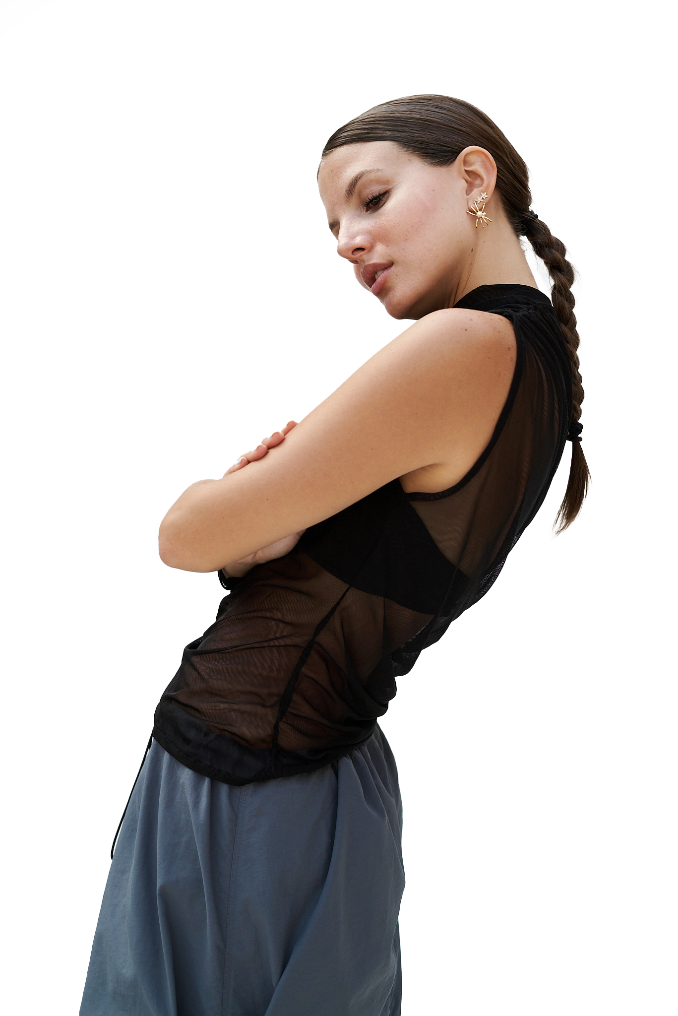 MESH BLACK SHIRT