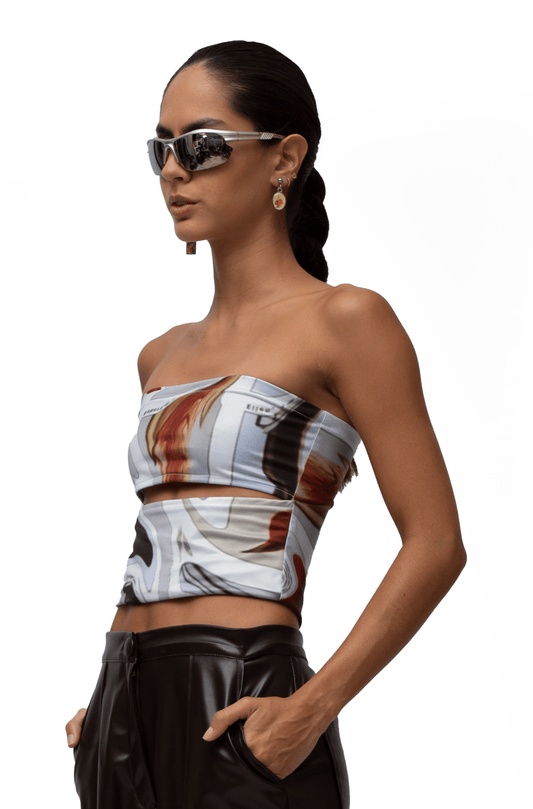 SUKI STRAPLESS TOP - moss studio