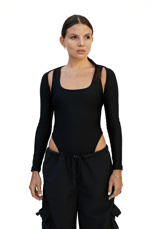 ALL-BLACK BODYSUIT - moss studio