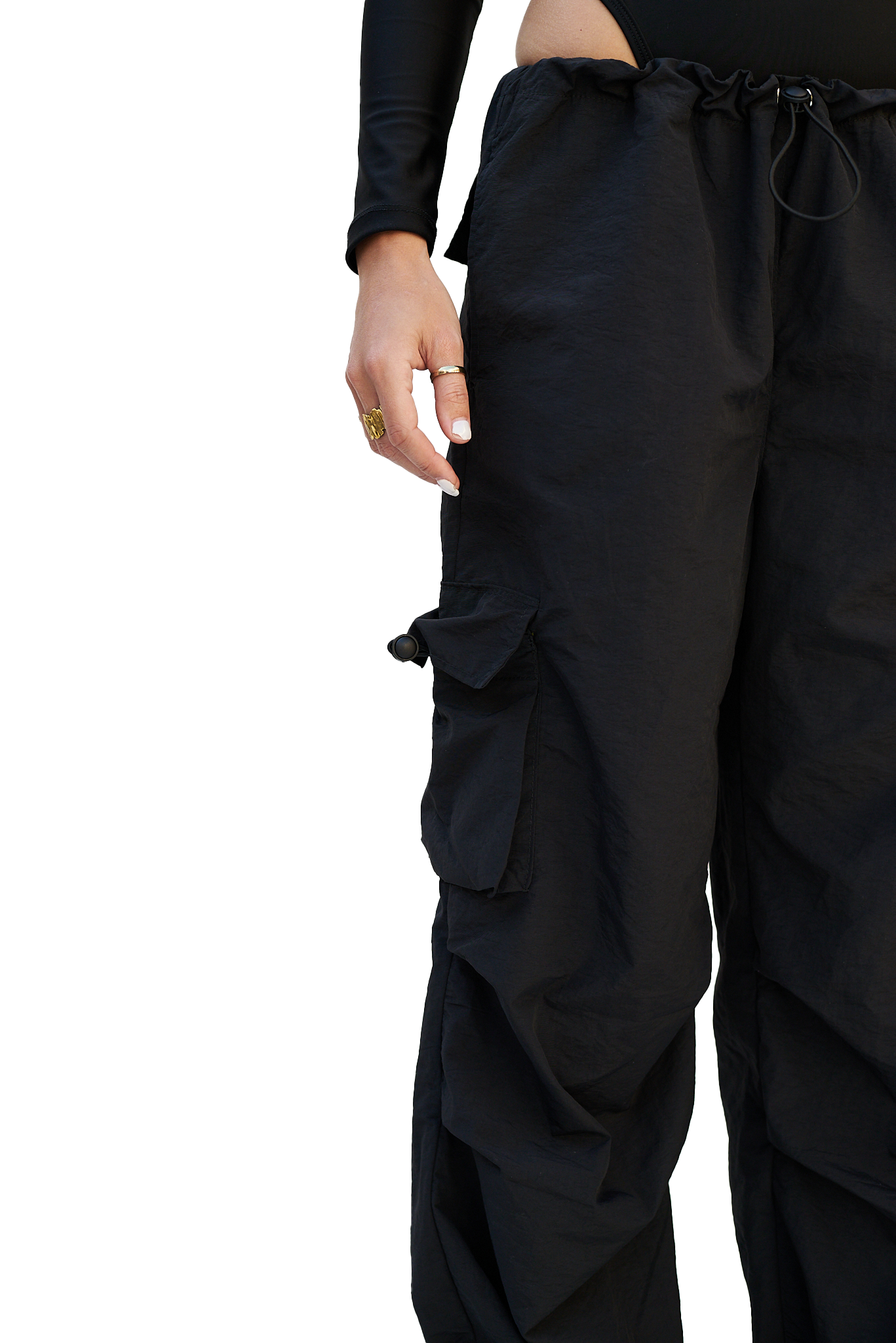 PANTALON PARACAIDAS NEGRO