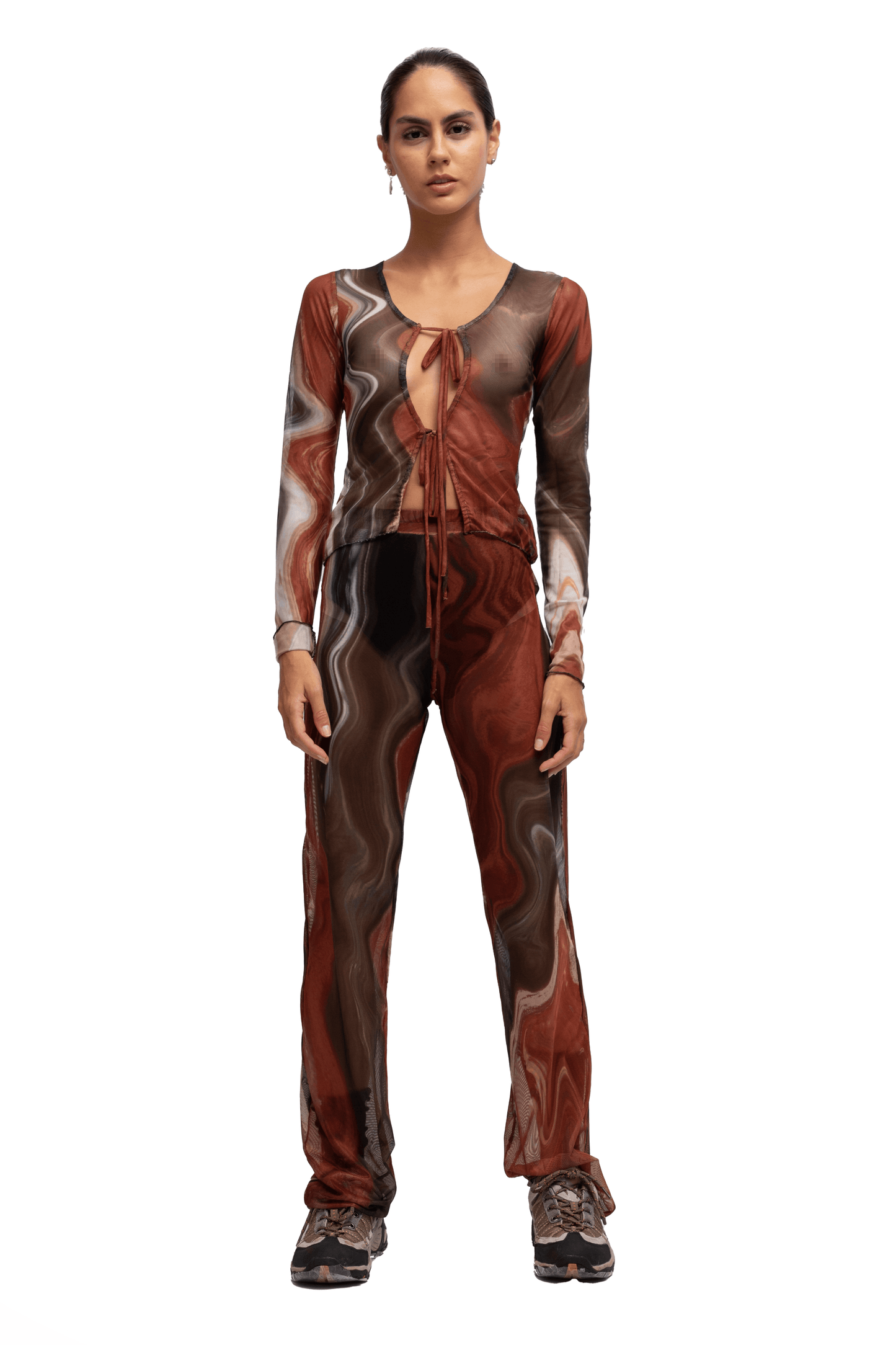 MESH SPIKY PANTS - moss studio