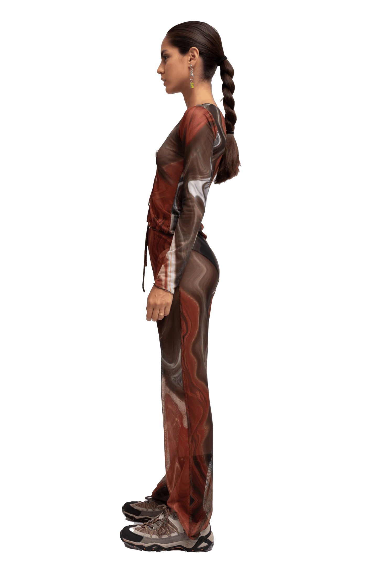 MESH SPIKY PANTS - moss studio
