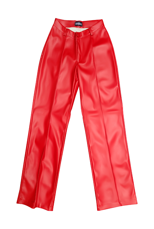 RED V-SHAPED PANTS